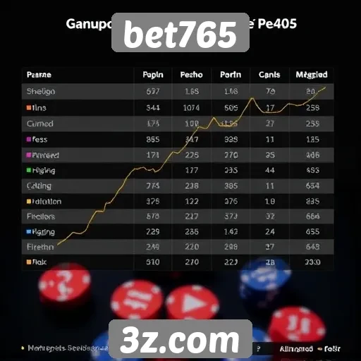 Estatísticas de ganho e perda no Bet765